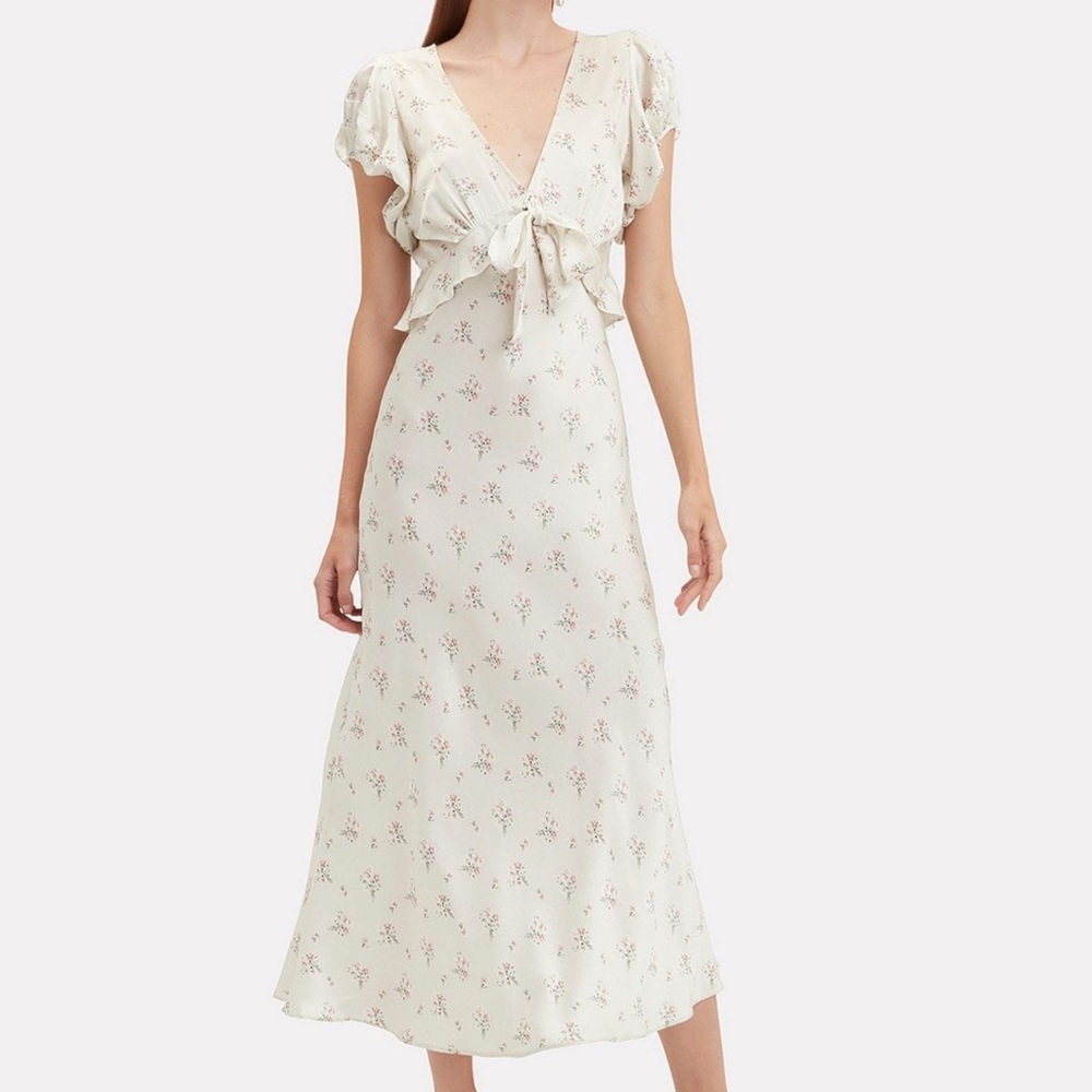 LoveShackFancy Maxi Lillian Silk Dress